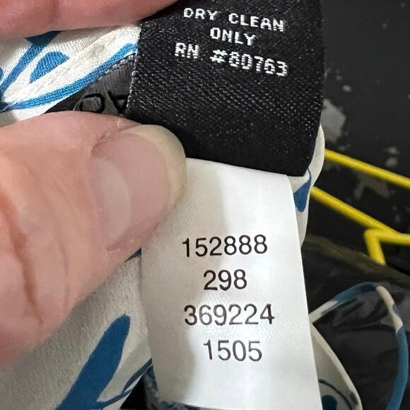 Moda Int’l. size 14 blue & white silk sundress. - Picture 5 of 10